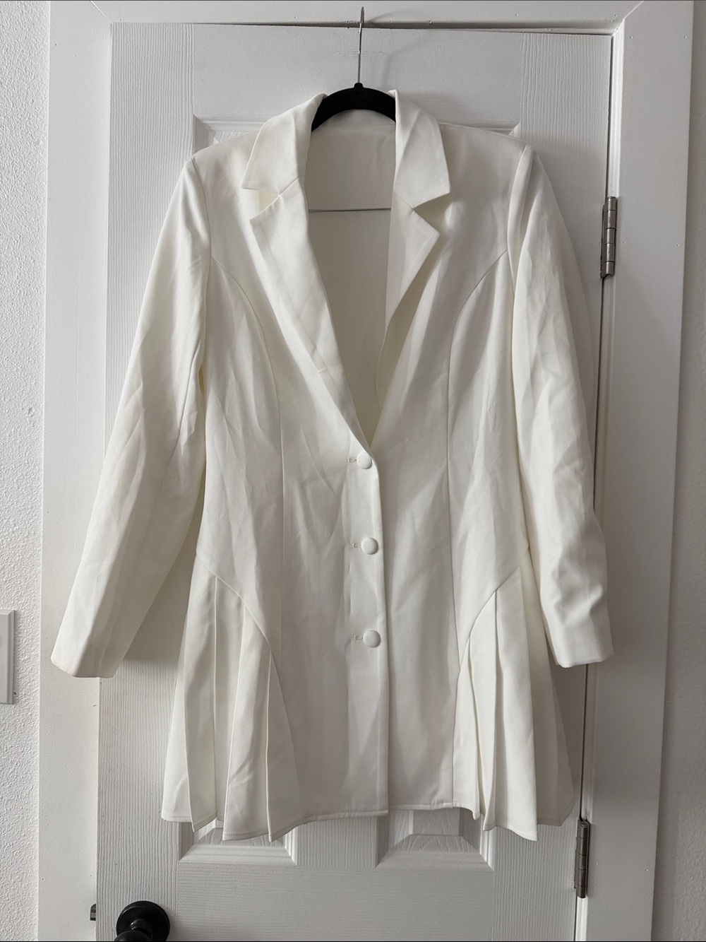 Women's White Tailored Blazer Coat